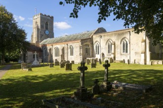 Village parish church of Saints Peter and St Paul, Kedington, Suffolk, England, UK