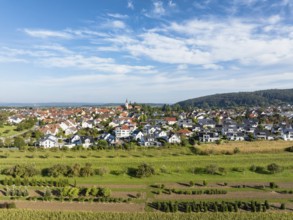 Aerial view of the municipality of Steißlingen in Hegau, district of Constance, Baden-Württemberg,
