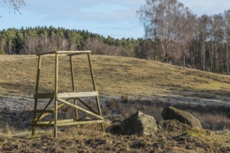Lookout tower in Snogeholm nature reserve and hiking area in Sjöbo municipality, Skåne County,