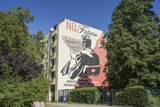 Mural entitled NO Future by Shepard Fairey aka Obey Giant, Schwerinstraße, Schöneberg,