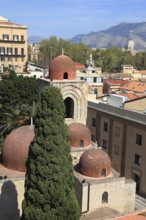City of Palermo, view from the Campanile di San Giuseppe Cafasso to the domes of the Chiesa San