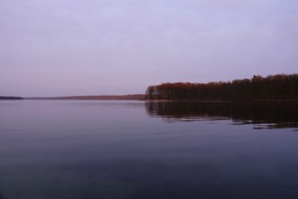 Werbellinsee, end of March, sunset, Brandenburg, Germany