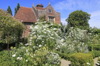 The White Garden, Sissinghurst castle gardens, Kent, England, UK