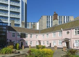 Merchants Almshouse building, King Street, city centre of Bristol, England, UK built 1696