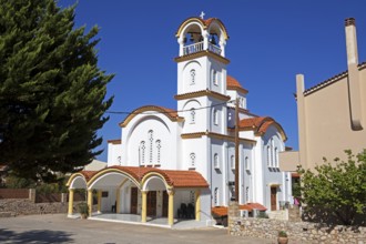 Church in the coastal town of Gefyra, near the rock of Monemvasia, Monemvassia, Monemwassia,