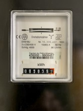 Classic three-phase meter Electricity meter for private households, Germany