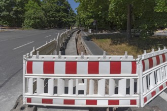 Barrier fence at a construction site, Bavaria, Germany