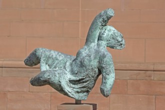 Sculpture Vorbotin by Christiane Maether 2008, memorial to historical Vormärz, Hambach Festival and