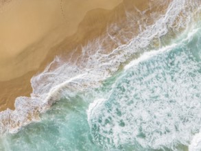 Aerial view of Paliku aka Donkey Beach, Kauai, Hawaii, USA, North America
