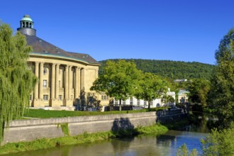 Regency building over the Franconian Saale, Bad Kissingen, Rhön, Lower Franconia, Franconia,