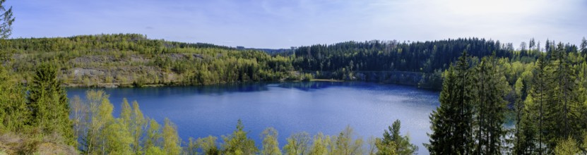 Lehesten Slate Park, industrial monument, technical monument, former slate quarry, Staatsbruch
