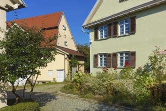 On the right Paul Jauch House, museum, exhibition building, memorial, on the left local history