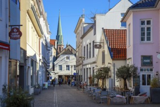 Oldenburg, Lower Saxony, Germany - Historic town centre, here the Burgstraße in the pedestrian