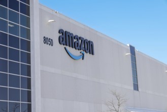 Toronto, Canada, 10 April 2025: Amazon North American Delivery, Return and Refurbished products
