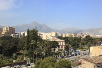 City of Palermo, view from the Campanile di San Giuseppe Cafasso over part of the city, Sicily,
