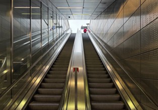 Benrather Straße subway station, Werhahn line, designed by artist Thomas Stricker, Düsseldorf,