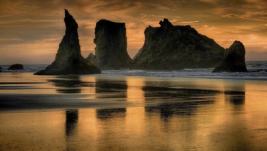 USA, Bandon, Oregon, Facerock Beach, Pacific Ocean, Bandon, Oregon, USA