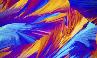 This image showcases the intricate details of adipic acid crystals magnified under a microscope,