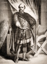 William I, ca. 1028, 1087, known as William the Conqueror, the first Norman King of England