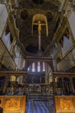 Old wooden cross in the Basilica of Santa Maria Maggiore, Bergamo, Province of Bergamo, Italy