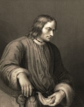 Portrait of Lorenzo I de Medici, or Lorenzo the Magnificent, 1449, 1492, an Italian politician and