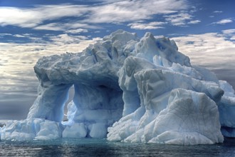 Antarctica, floating iceberg, Cierva Cove, bay on the Danco coast, Grahamlands