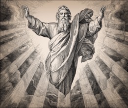 The Creation of Light, Old Testament, by Julius Schnorr von Carolsfeld, 1860