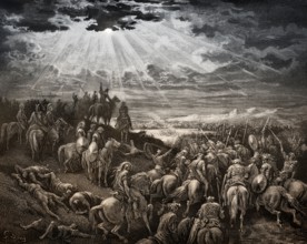 Joshua Commanding the Sun to Stand Still, Old Testament, by Gustave Doré, 1863