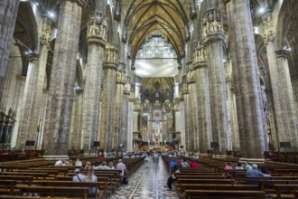 Milan Cathedral from inside the church, Milan, Italy