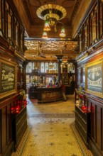 Grade 1 listed interior of the Philharmonic Dining Rooms public house, Hope Street, Liverpool,
