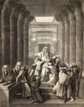 Joseph Reveals Himself to His Brothers, woodcut by Gustave Doré