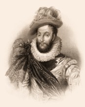 Sir Walter Raleigh, 1554 - 1618, englischer Aristokrat, Schriftsteller, Dichter und Entdecker