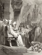 An auto-da-fé or auto-de-fé, the ritual of public penance of condemned heretics and apostates