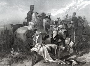 Generalmajor Sir Robert Henry Sale, tödlich verwundet in Moodkee oder Mudki, 1845