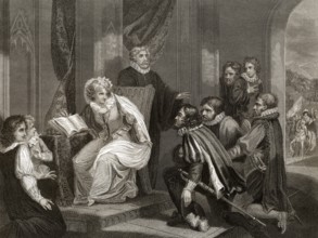 Elisabeth I., 1533 - 1603, Königin von England, die dem Tod von Marie Stuart zustimmt