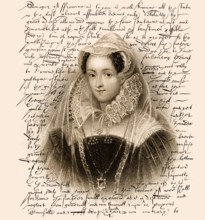 Faksimile des Hinrichtungsbefehls für Maria Stuart, Königin der Schotten, verfasst von Elisabeth I.