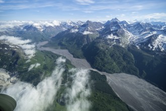 Aerial view, Alaska Range, Denali National Park, Alaska, USA