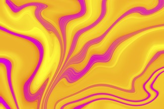 A dynamic abstract image with vibrant pink and yellow swirls creating fluid patterns. Perfect for