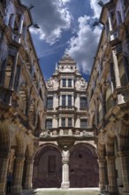 Pellerhof, Pellerhaus, the restored façade of the Pellerhof, Egidienlatz, Nuremberg, Middle