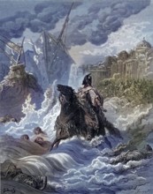 Mohammed II in front of Constantinople 1453, Historical, digitally restored reproduction from a