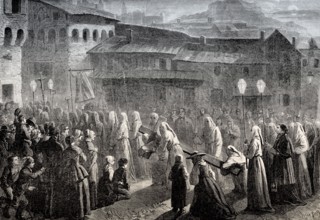 Jubilè du Puy-en-Velay, the Jubilee of Puy-en-Velay, Holy Week procession, France, 19th century