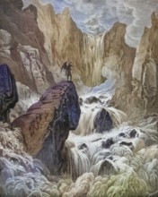 Illustration by Gustave Dore (1832-1883) for Paradise Lost, The Paradise Lost, published in 1667,