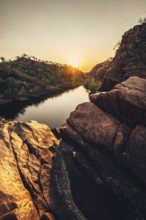 Sunrise Edith Falls in northern Australia, Australia