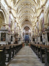 View of the high altar, Former abbey church, monastery church of the former Cistercian abbey of