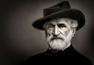 Giuseppe Fortunino Francesco Verdi, 1813 – 1901, Italian composer, digitally edited after a