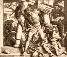 Death of Samson, Old Testament, by Julius Schnorr von Carolsfeld