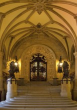 Columned hall with hallway to the Hamburg Senate, City Hall, Hamburg, Germany