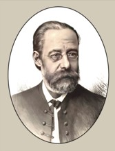 Bedrich Smetana, 1824 – 1884, Czech composer, digital edited according to illustration by Jan