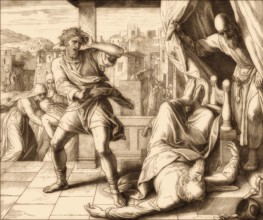 Death of Eli, Old Testament, by Julius Schnorr von Carolsfeld