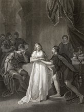 Vortigern, König der Briten, und seine Frau Rowena, Tochter des angelsächsischen Häuptlings